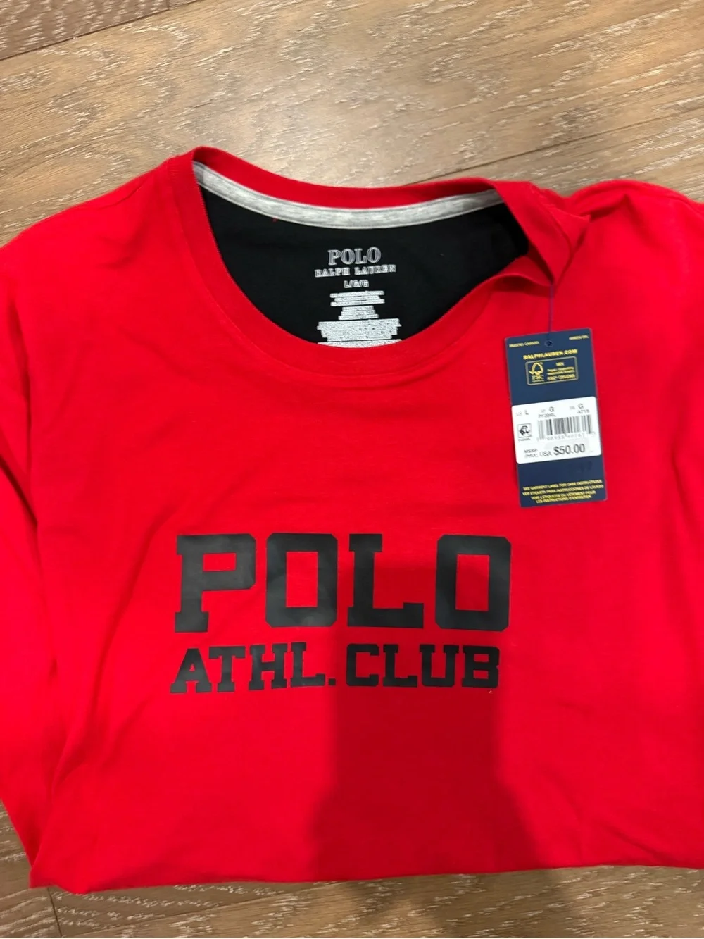 Polo by Ralph Lauren Red Short-Sleeve 'POLO ATHL. CLUB' Graphic Tee
